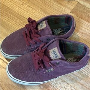 Vans Maroon Corduroy Shoes, Big Kids size 5